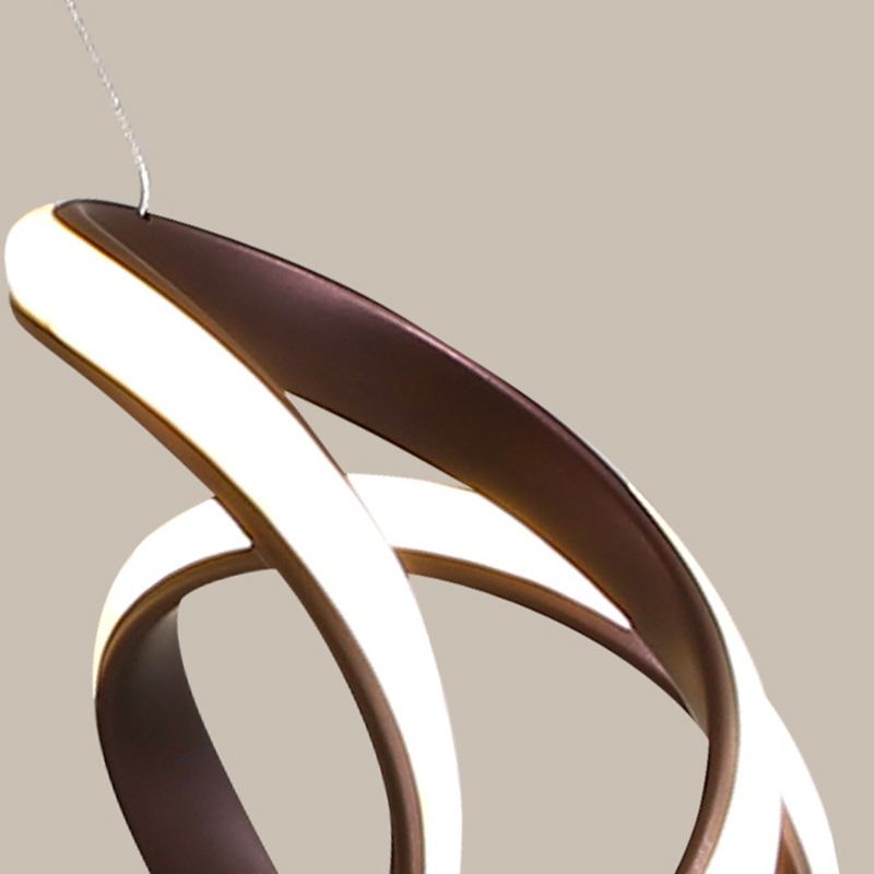 Contemporary Wave Chandelier Lights Metal 1 Light Chandelier Pendant Light