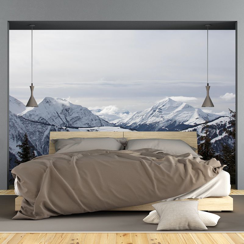 Horizontal Photography Mountain Landscapes Mural Eco-friendly Wallpaper for Wall Decor