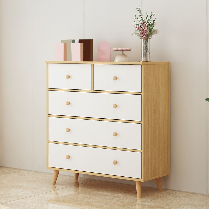 Rectangle Accent Chest with Drawers Wooden Straight Legs Chest