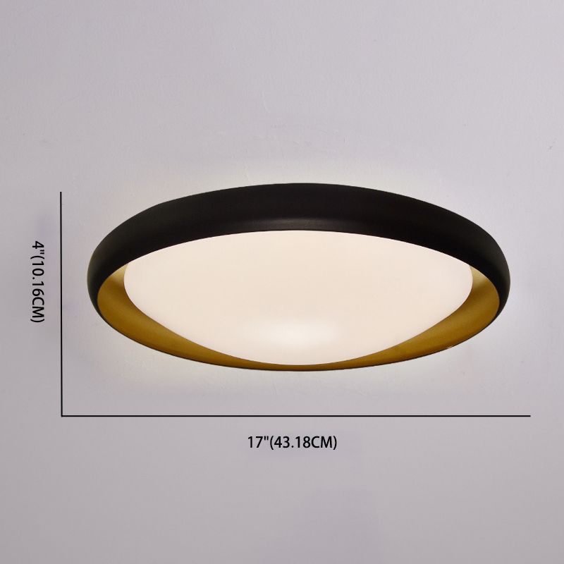 Lampada da soffitto rotonda per soggiorno Lampada da incasso a LED nordica in metallo con paralume in acrilico