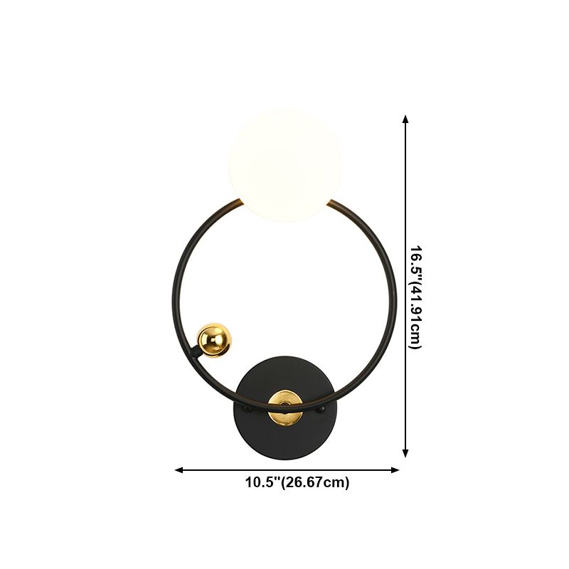 Luz de pared de noche después del minimalismo moderno de una cabeza iluminación de montaje de pared negro