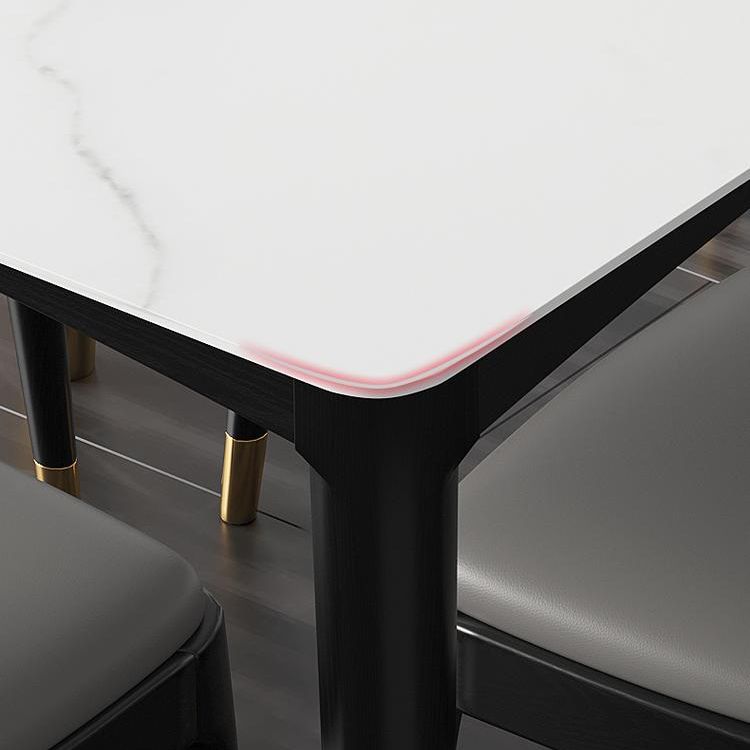 Stone Dining Room Collection Industrial Style Square 4 Legs Furniture for Home