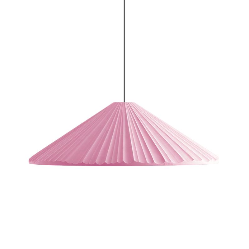 Lampada con prelievo conico a coste in resina macaron al letto singolo appeso alla luce in bianco/rosa/blu
