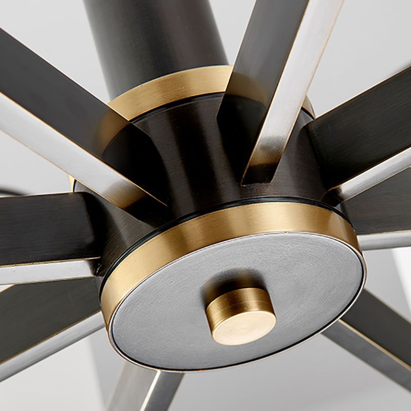 Modern Metal Pendant Light Cylindrical Glass Shade Chandelier Lighting for Bedroom