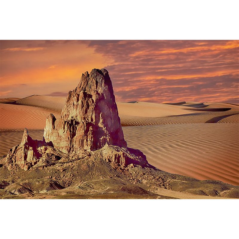 Photography Desert Landscapes Mural Mildew Resistant Wallpaper for Reading Room