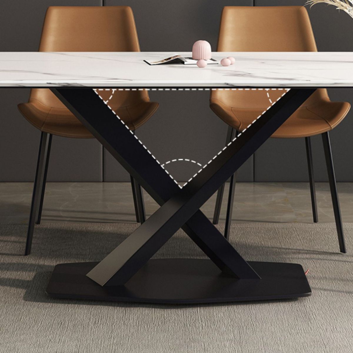 Industriële keuken Standaard eettafel Eettafel van gesinterd steen met voetstuk
