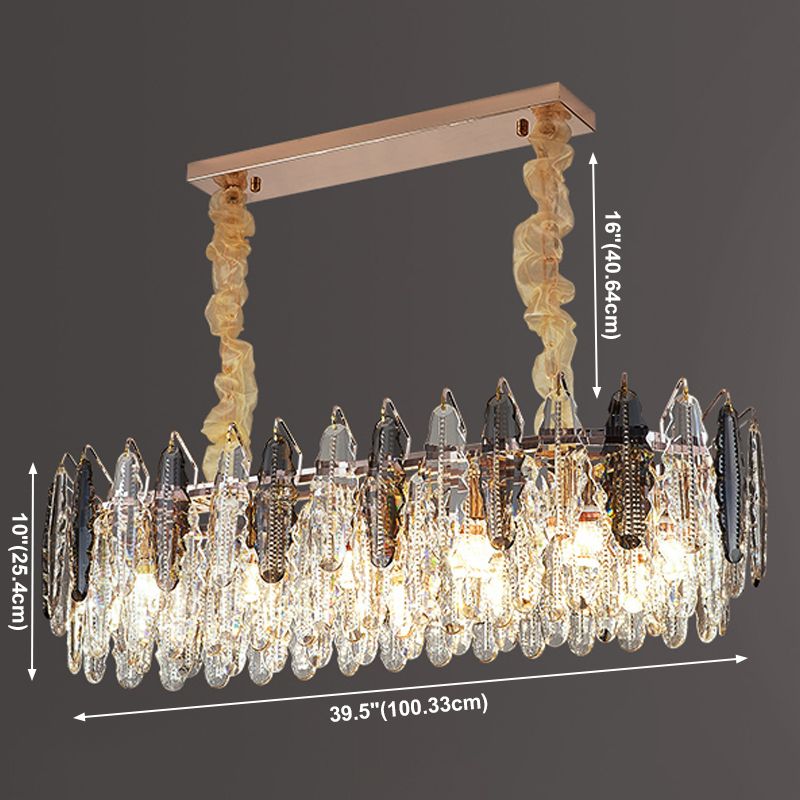 Geometrische hängende Leuchten zeitgenössischer Kristallküchen Anhänger Lichter