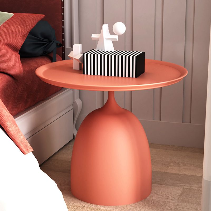 Minimalist Metal Side End Table Mid-Century Pedestal Side End Table