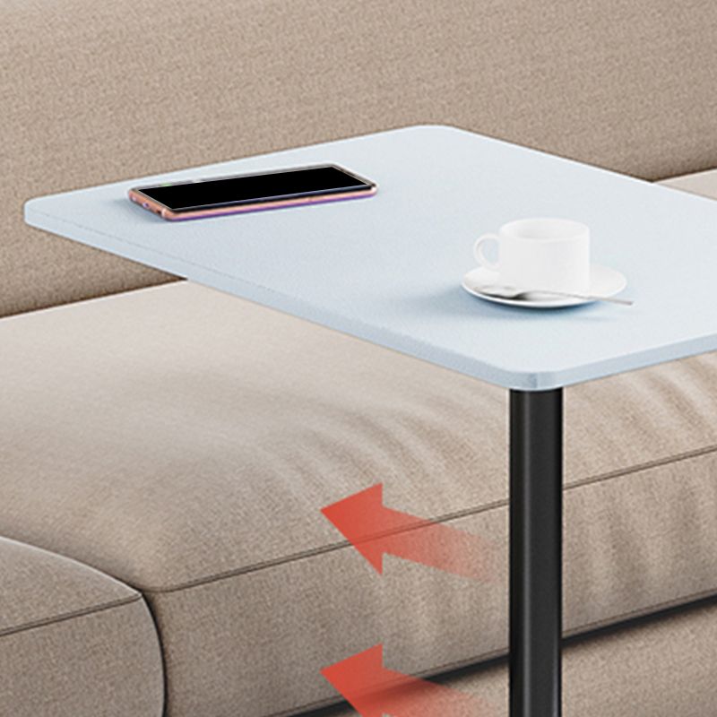 Modern Wood End Slide Table Rectangular Minimalist Sofa Corner Table