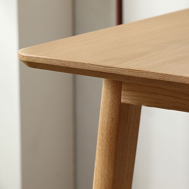 Glam Rectangle Bar Table Set 1/2/3 Pcs Oak Solid Wood Bar Table and Stools in Natural