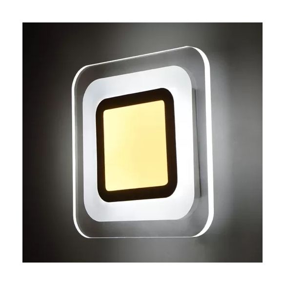 White Slim Square LED Wall Sconce Simple Style Acrylic Wall Light for Stair