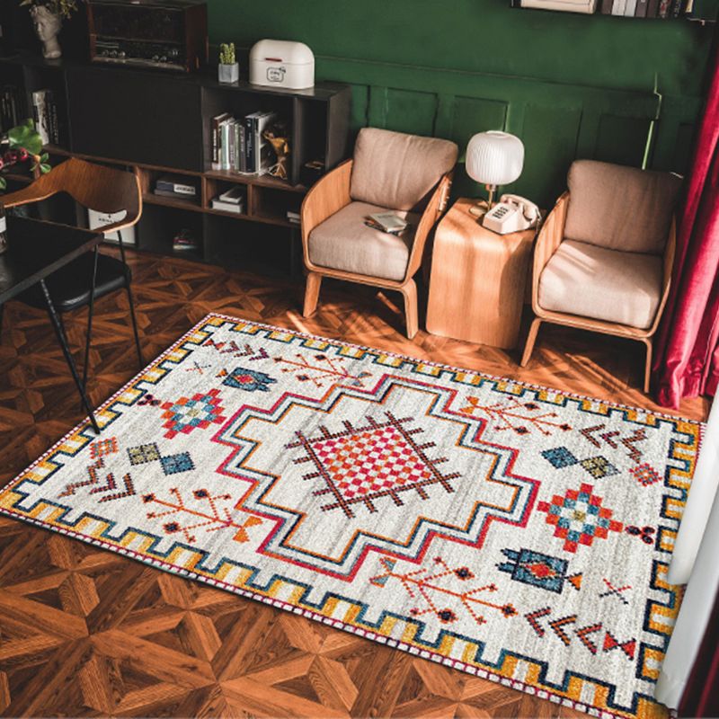 Multi-farbige Americana Teppich Polyster Geo gemustert in Indoor Teppich Haustierfreundliche Nicht-Schlupf-Hinterfläche Teppich zur Dekoration