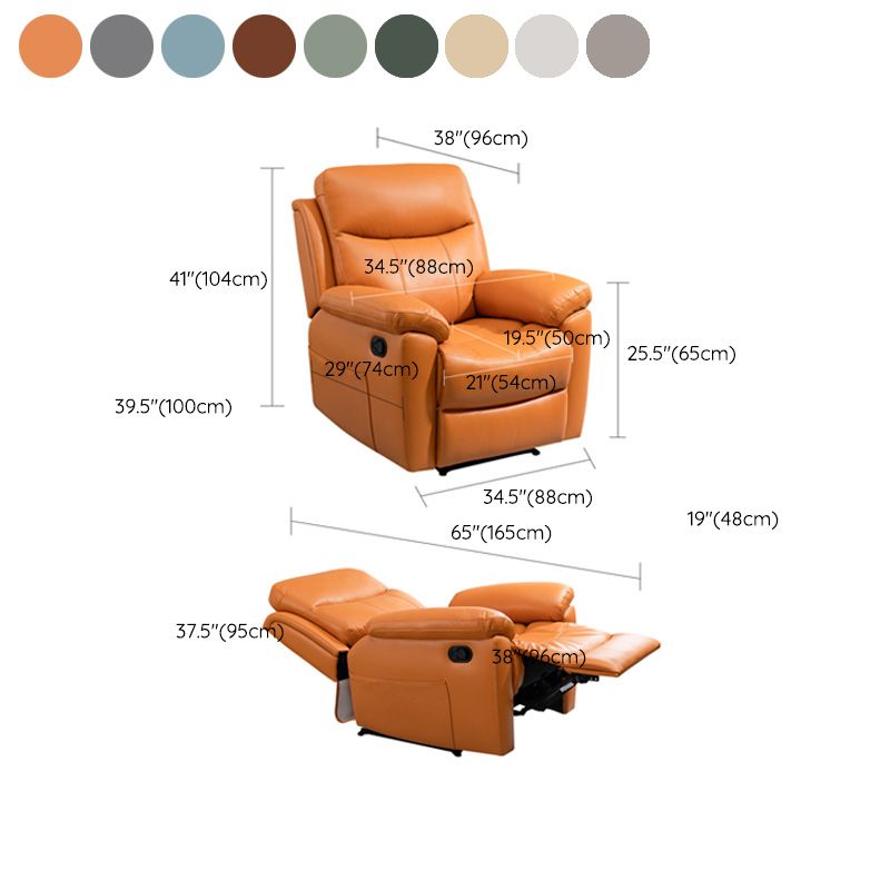 Swivel Rocker Recliner Extended Footrest Recliner Chair with Ottoman