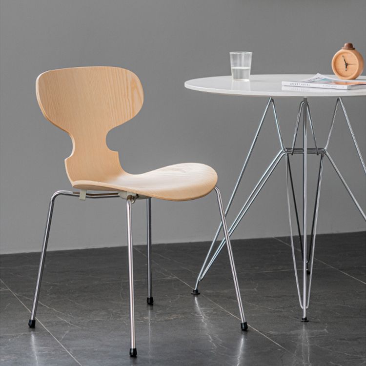 Chaises de salle à manger avec pieds en métal de Style industriel, chaises sans bras à dossier solide pour la maison