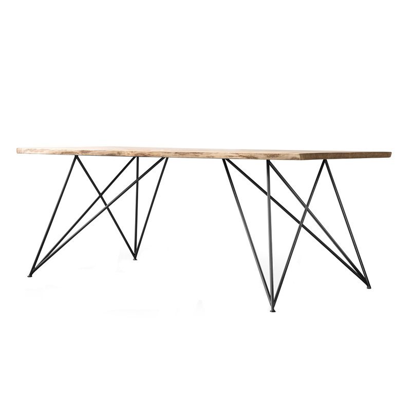 Modern Dinning Table in Brown Wood Rectangle Dining Table for Kitchen