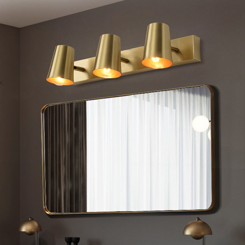 Cono a forma di parete leggera applique in metallo nordico monte da parete da parete lampada in oro
