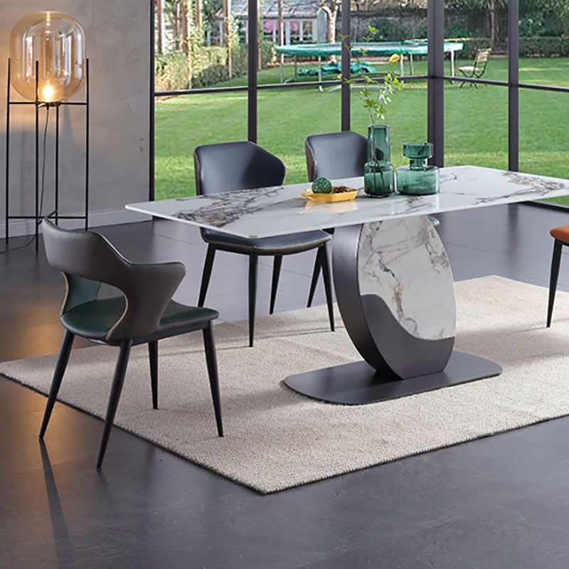 Faux Leather Side Chair Industrial Style Arm Open Back Side Chair