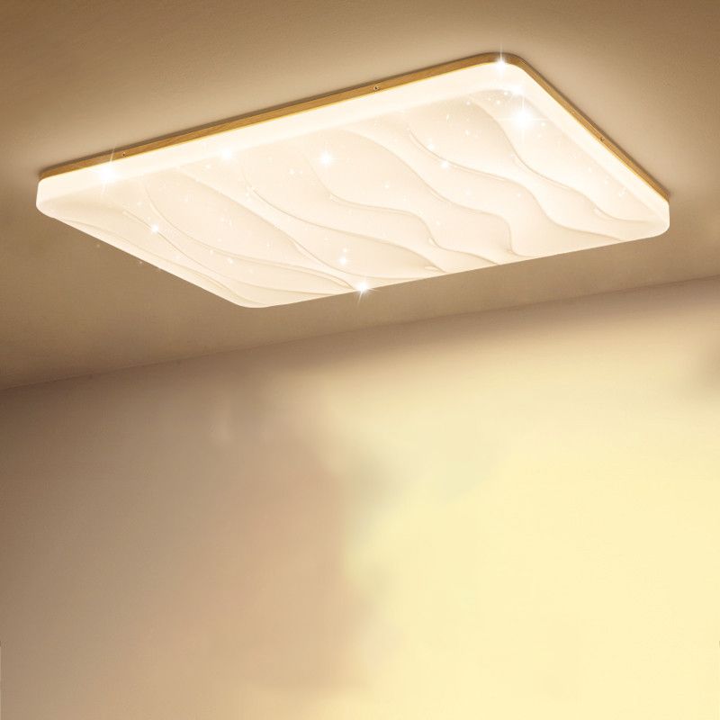 Lampada da soffitto a LED a forma geometrica Moderna in legno 1 luce da incasso per sala da pranzo corridoio
