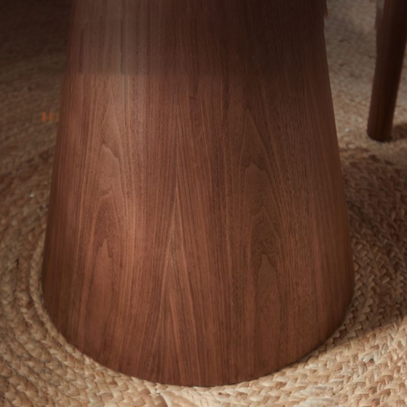 Modern Pedestal Wooden Coffee Table Set Round Top Shape Cocktail Table for Living Room