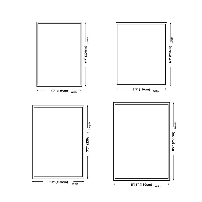 Modern Indoor Rug Washable Area Rug Polyester Non-Slip Backing Carpet for Living Room