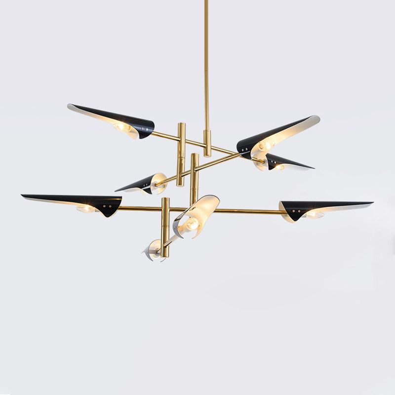 Modern Style Metal Chandelier Light Plane Shade Pendant Light for Living Room