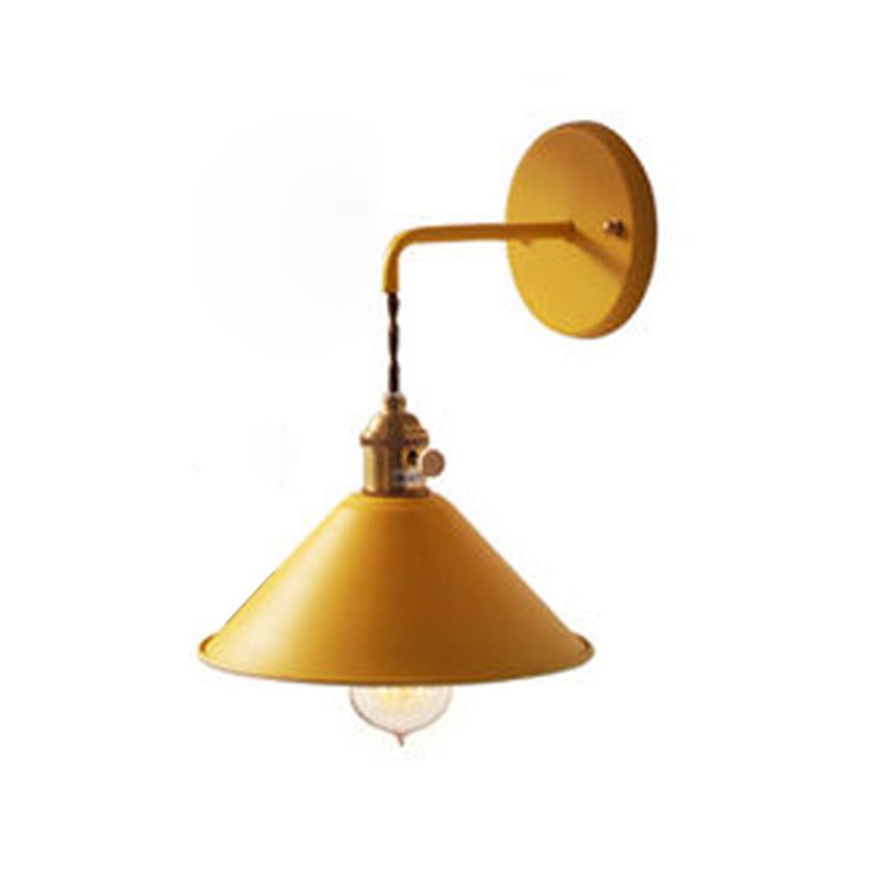 Clad Cone Light Industrial Style 1 Light Metal Wall Sconce Light Fixture