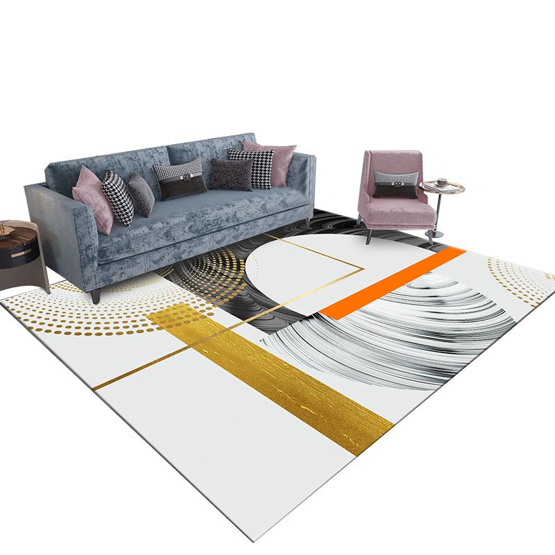 Contemporary Area Rug Graphic Rug Washable Carpet for Home Decor, Bedroom