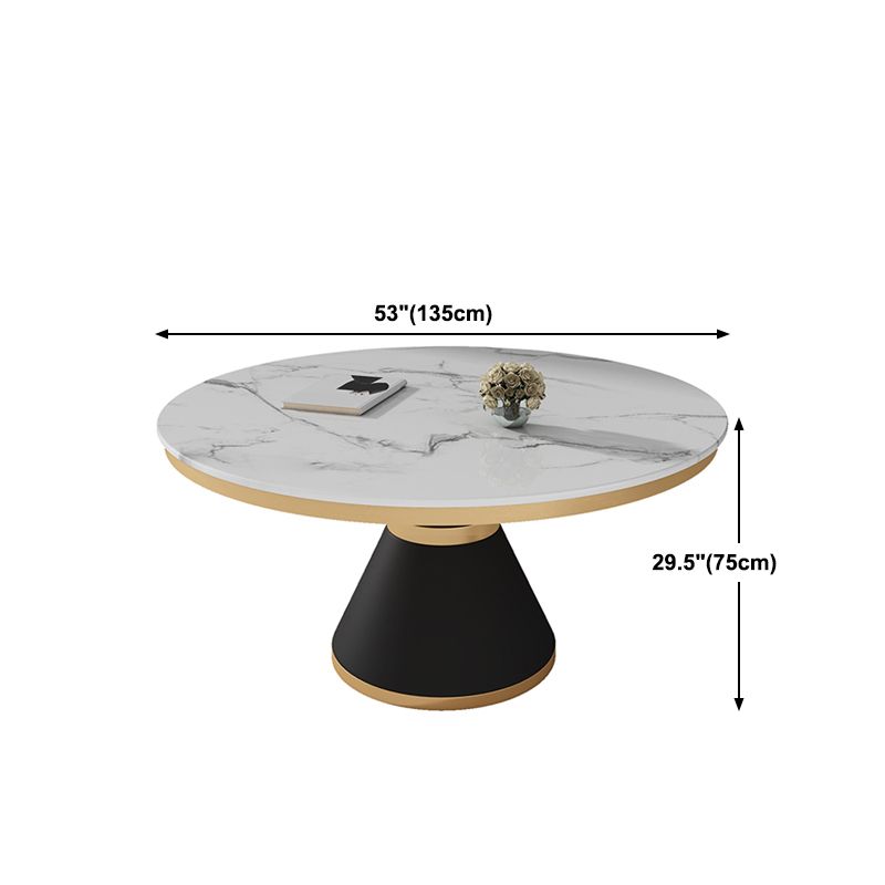 Black and White Dining Table Traditional Luxury Stone and Metal Dining Room Collection