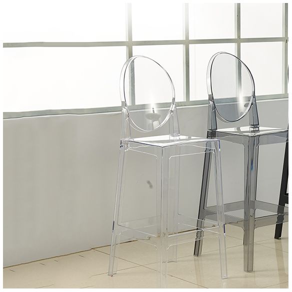 Scandinavian Design Plastic Counter Barstools Full Back Stools for Home