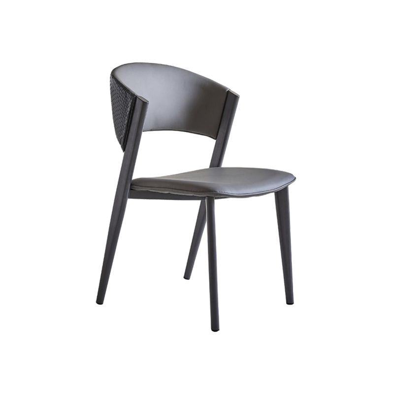 Industrial Upholstered Armless Chair Faux Leather Home Dining Chair