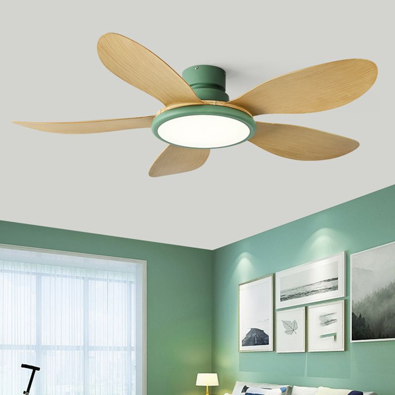 Contemporary LED Ceiling Fan Lamp 5-Blade Fan Lighting for Living Room