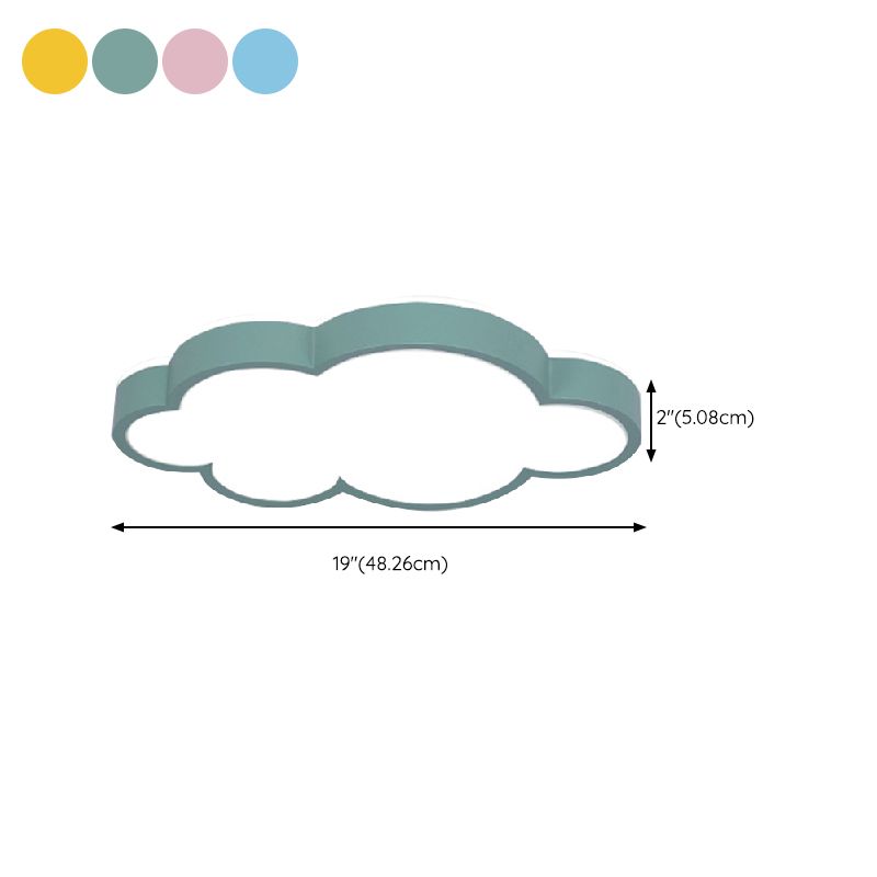 Nordic Style Flush Mount Cloud Metal LED Ceiling Light Fixture for Bedroom