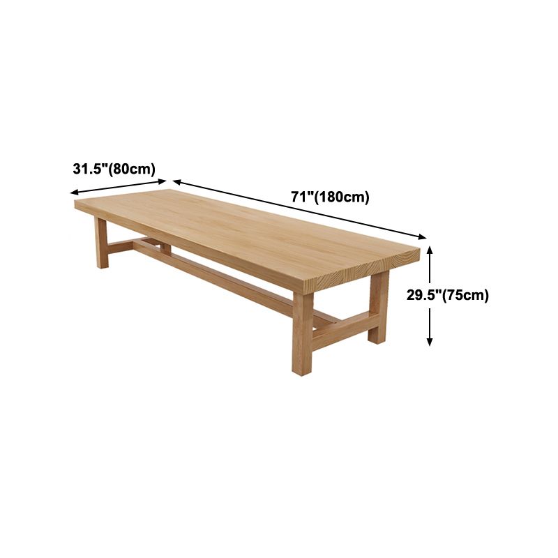 Solid Wood Rectangular Meeting Table Home Office Modern Work Desk