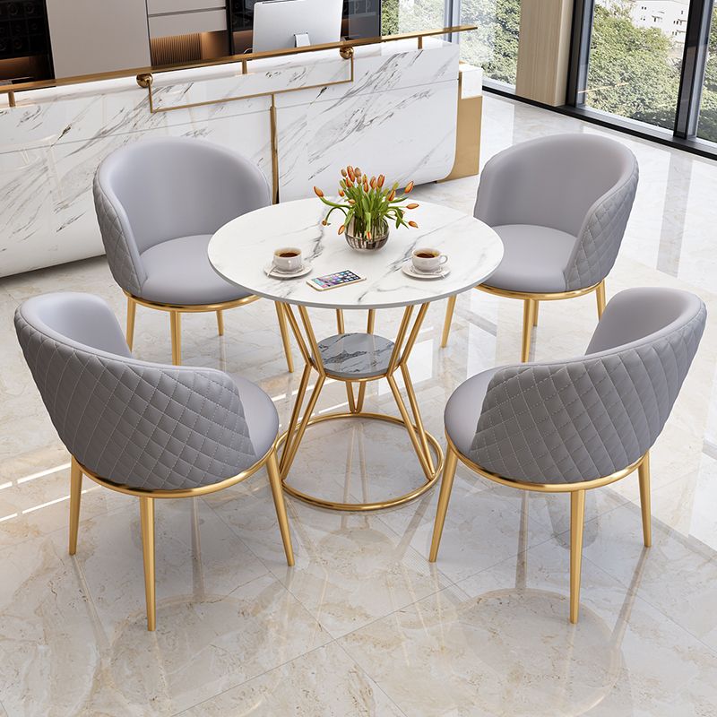 Modern Style Dining Set with Padded Chairs 1/2/5 Pieces Dinette Set for Home