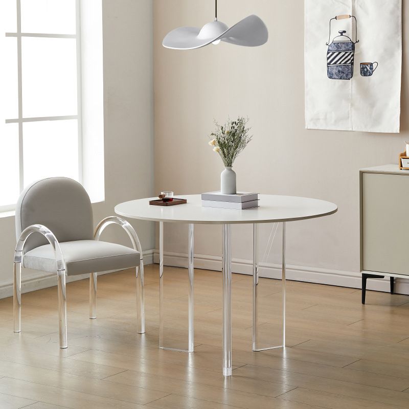 Modern Stone Table Round 3 Legs Base Dining Table for Kitchen