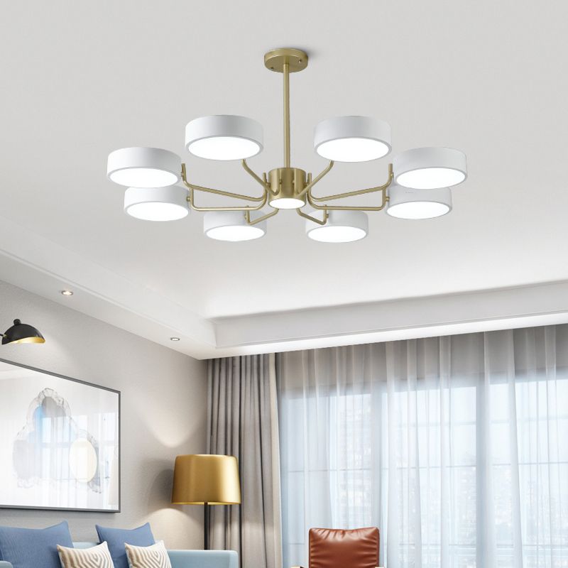 Minimalistische runde Kronleuchterleuchte Acryl Wohnzimmer LED Hängende Lampe