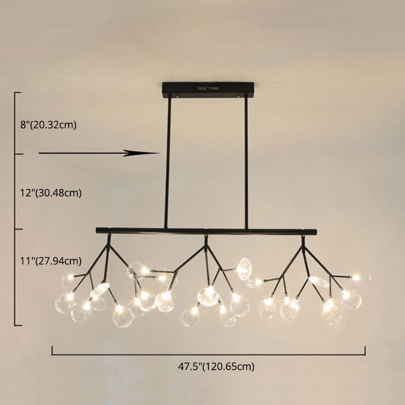 Candelera de acrílico acrílico ligero de techo de techo de aerosol moderno