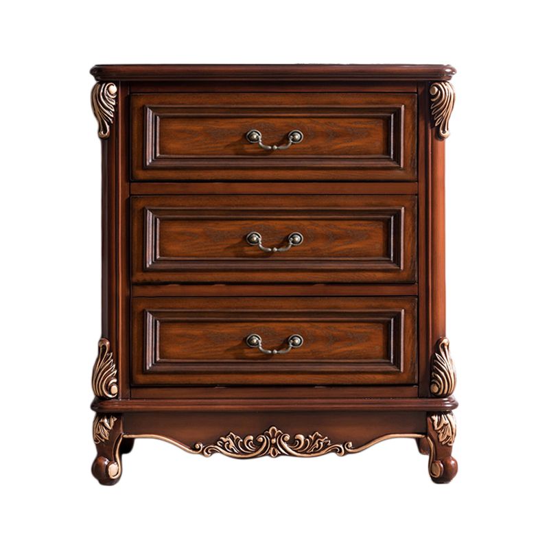 Traditional Wooden Storage Chest Bedroom Chest with 3 Drawers