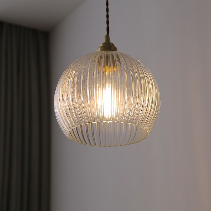 Zeitgenössische einfache Ein leichte Glasschale Esszimmer Schlafzimmer Anhänger Beleuchtung