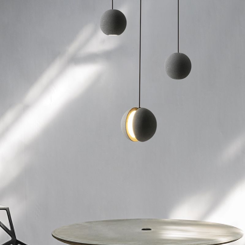 Moderne minimalistische kugelförmige Anhänger -Beleuchtungskörper Zement 1 hängende Deckenlichter für Schlafzimmer