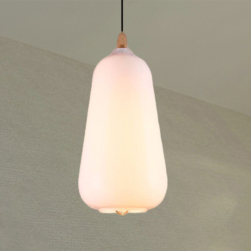 Wereldwijde/kalebas/ellips hanglamp eigentijdse rokerige/barnsteen/wit glas 1 lichte eetkamer hangende plafondlamp