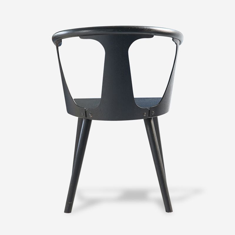 Solid Wood Side Chair Fixed Back Lounge Chair for Living Room