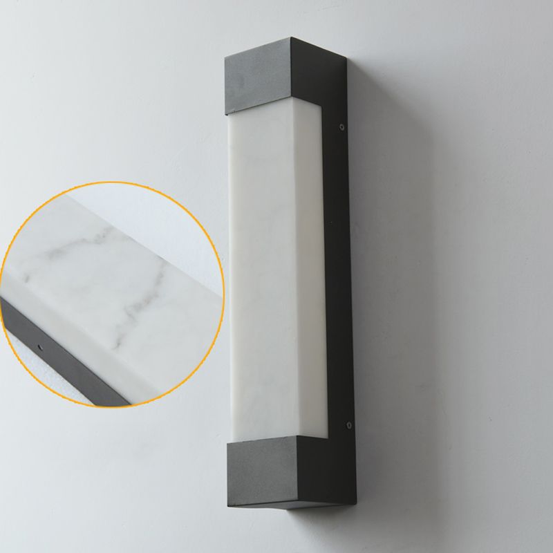 Rectangle Shade Wall Sconce Contemporary Outdoor Wall Light Fixture for Courtyard