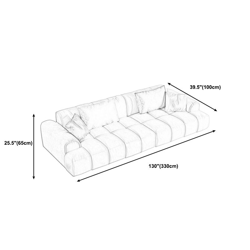 Sofa moderne en velours de 25,6 "SOFA SOFA RETRAQUE ET BISCUIT DE BASCUITS 25,6"