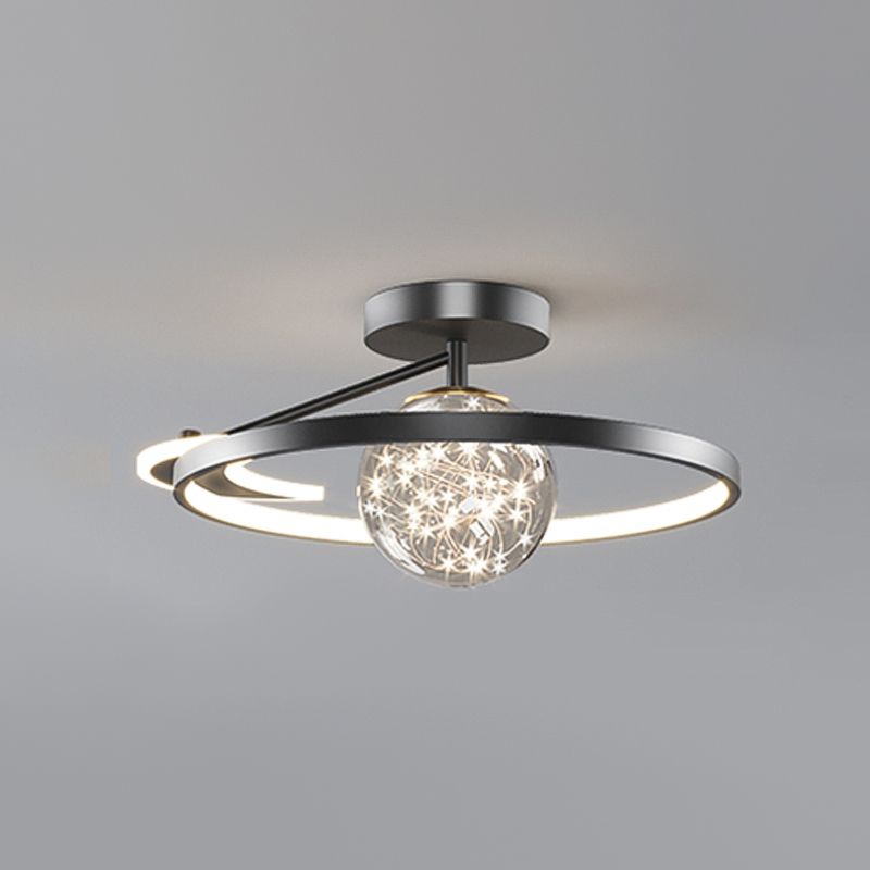 Lámpara moderna de la esfera de la esfera metal 3 luz de techo de montaje de altura de luz