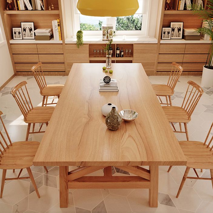 Rechthoek Pine vaste houten tafel moderne eettafel met bok met een restaurant voor restaurant