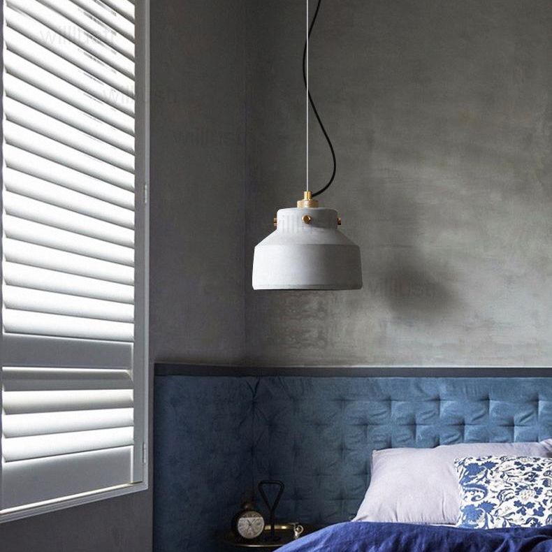 Lampe suspendue de style contemporain simple léger en ciment pour le salon Coffee Shop