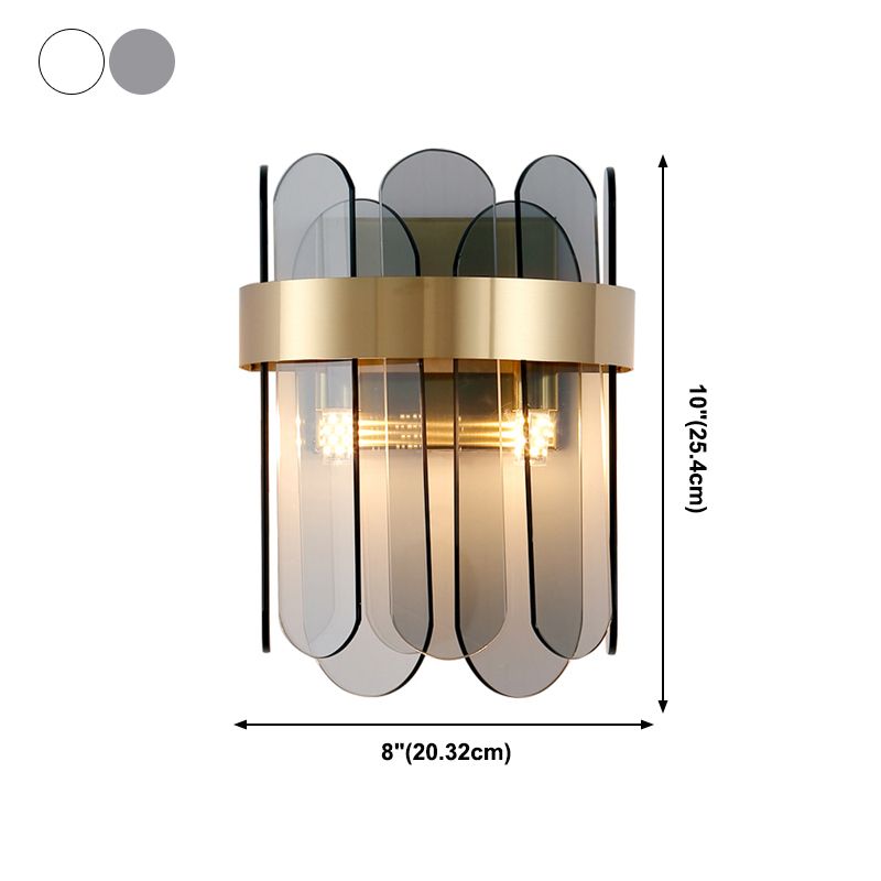 Geometric Sconce Light Fixtures Modern Style Glass 2 Lights Sconce Lights for Living Room Bedroom