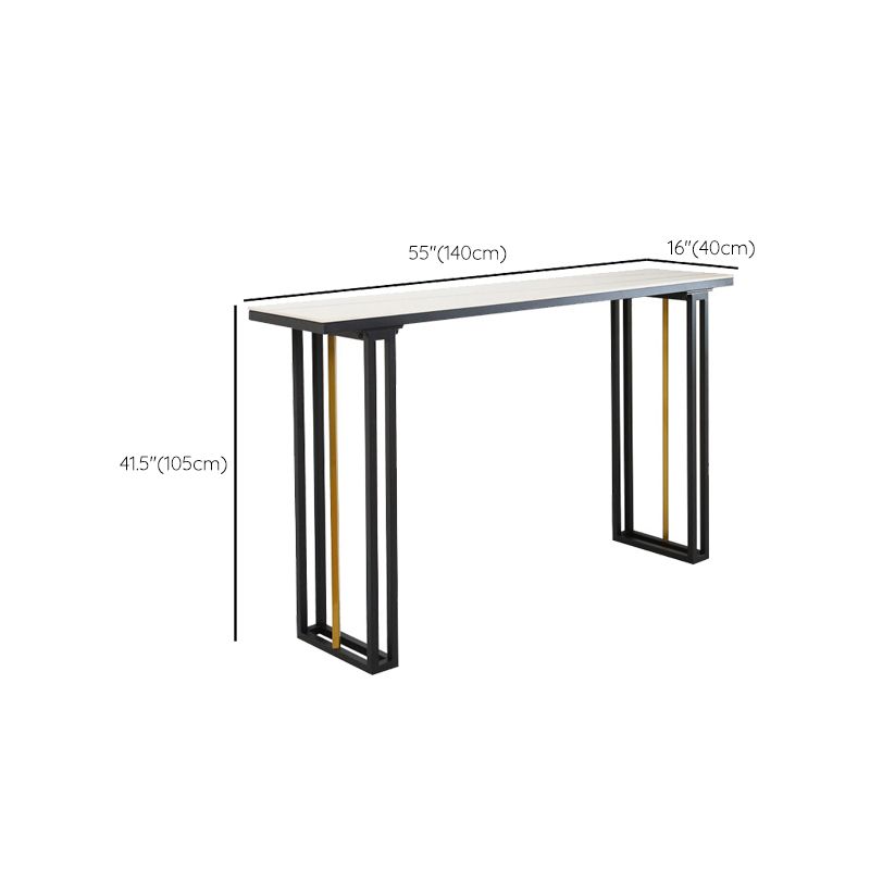 1/2/4/7 Pieces Modern Rectangular Pub Table Set Sintered Stone Top Bistro Table Set
