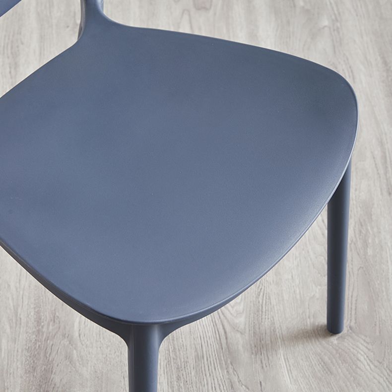 Modern Plastic Open Back Dining Side Chair 32"H Acrylic Dining Chair for Restaurant